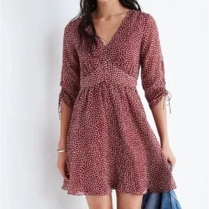 Madewell Retro Red Floral Starviolet Mini Dress